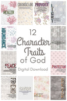 Character Traits of God Digital Download SET of 12