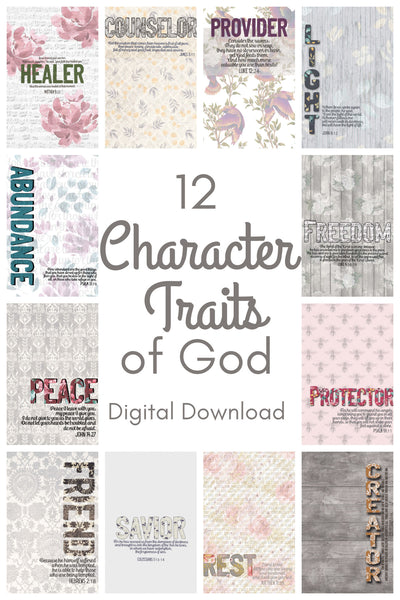 Character Traits of God Digital Download SET of 12